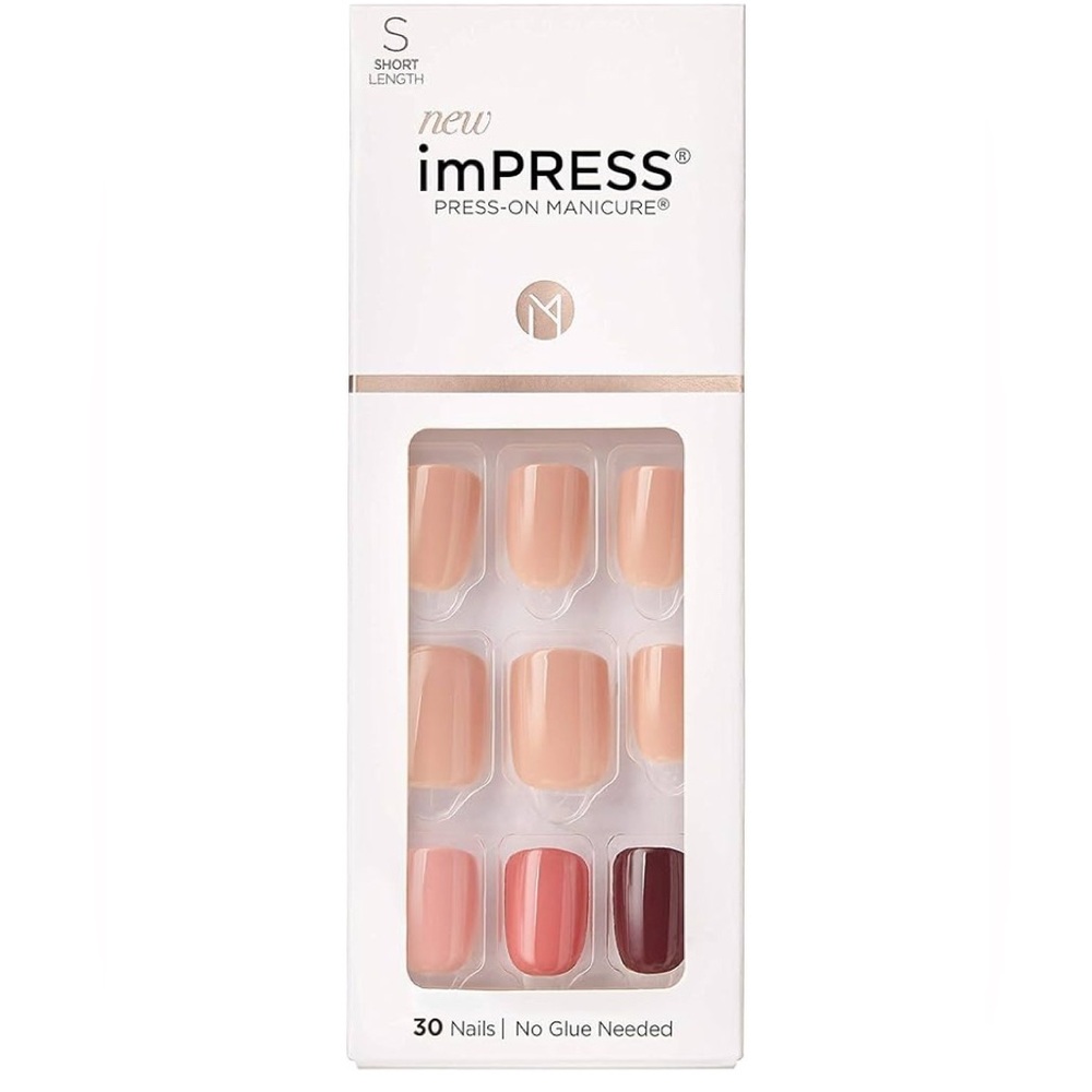 KISS imPRESS No Glue Mani Short Press On Nails Before Sunset